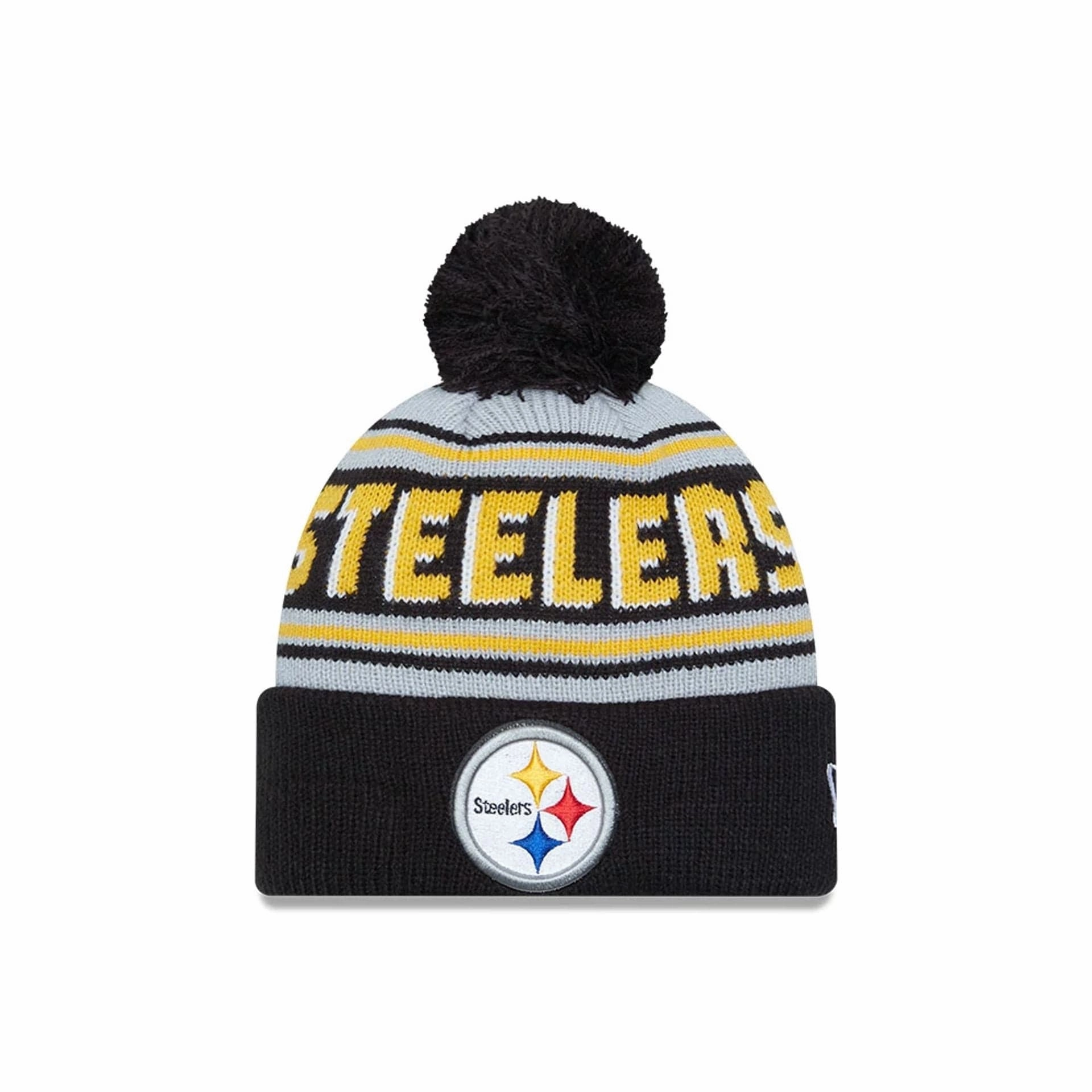 Clearance Alert Now Shop Smart Deals Pittsburgh Steelers Nfl Pom Wordmark Black Bobble Knit Beanie Hat