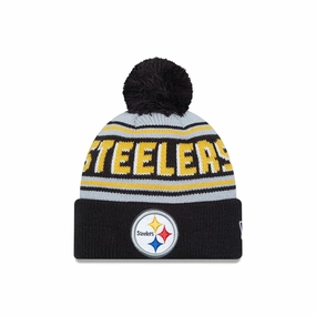 Clearance Alert Now Shop Smart Deals Pittsburgh Steelers Nfl Pom Wordmark Black Bobble Knit Beanie Hat
