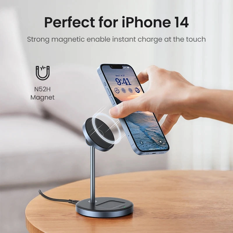 Ugreen Magnetic Wireless Fast Charging Stand 20W Max 2-In-1 For Iphone Save Today Only Shop Grab Savings