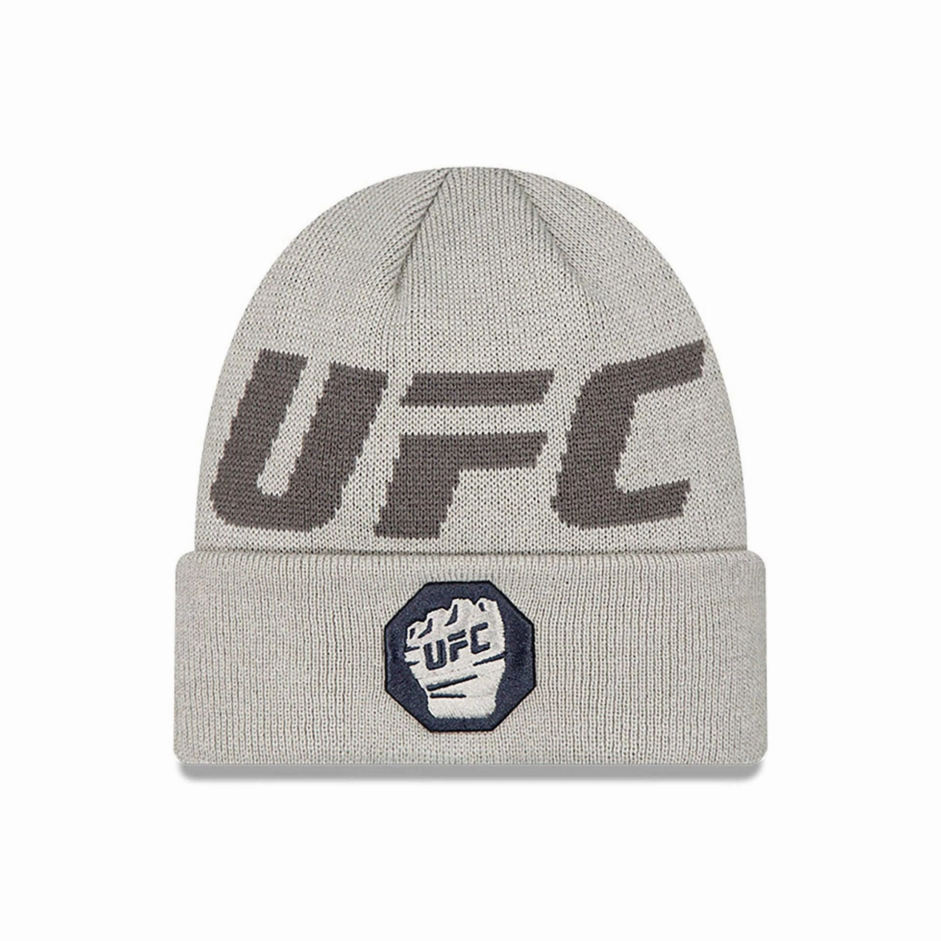 Ultimate Fighting Ufc Mma Grey Cuff Knit Beanie Hat Limited Stock Offer