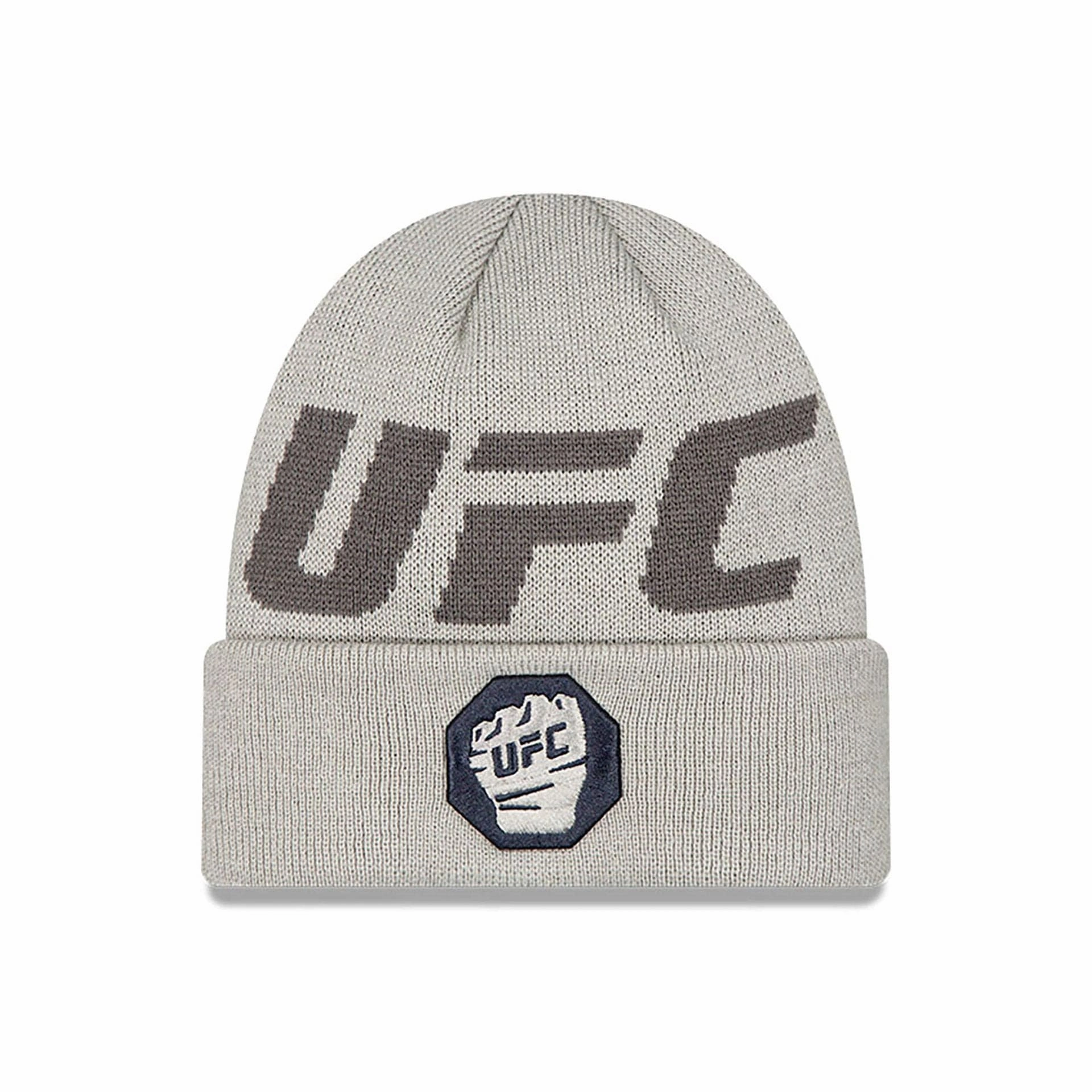 Ultimate Fighting Ufc Mma Grey Cuff Knit Beanie Hat Limited Stock Offer