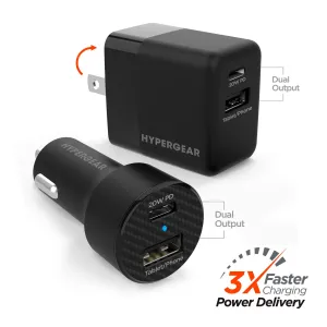 Usb-C Power Delivery Bundle | 20W Usb-C Pd   12W Usb Fast Wall Charger And Fast Car Charger | Black Dont Miss Out Dont Miss Hot Deals