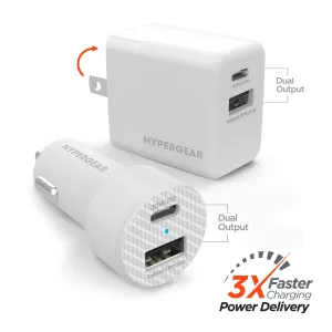 Usb-C Power Delivery Bundle | 20W Usb-C Pd   12W Usb Fast Wall Charger And Fast Car Charger | White Best Deal Alert