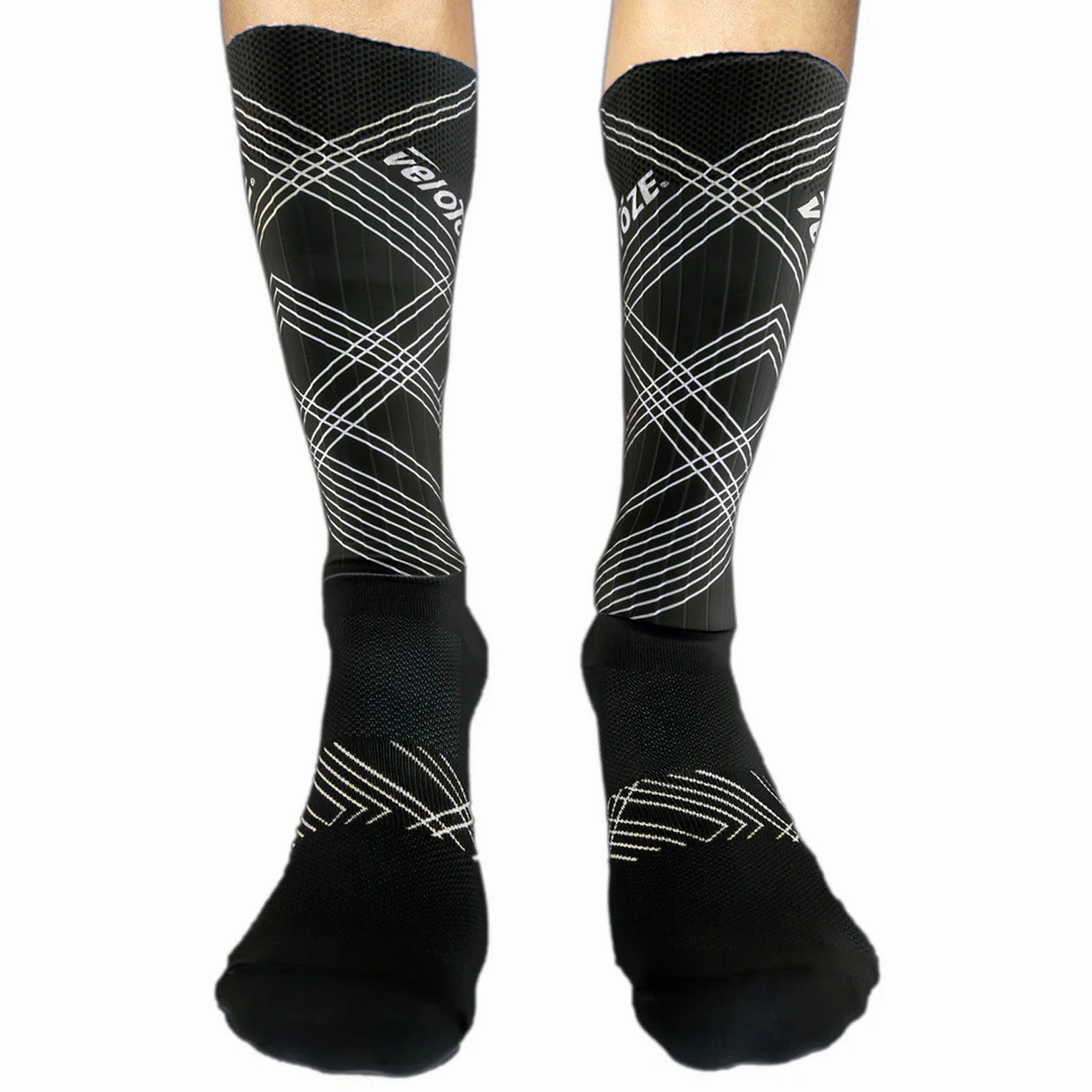 VeloToze Aero Extra Tall Socks - Black 