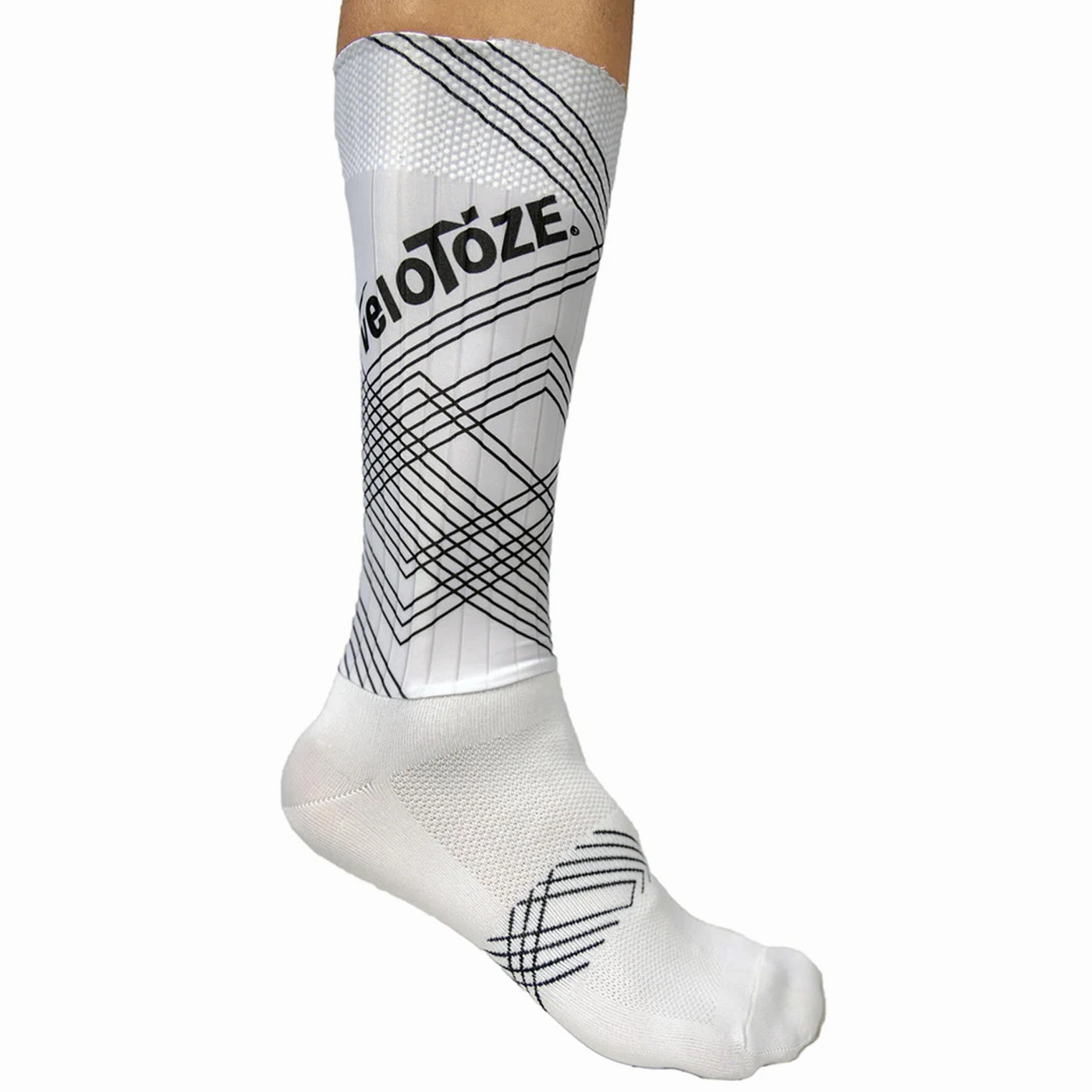 VeloToze Aero Extra Tall Socks - White 
