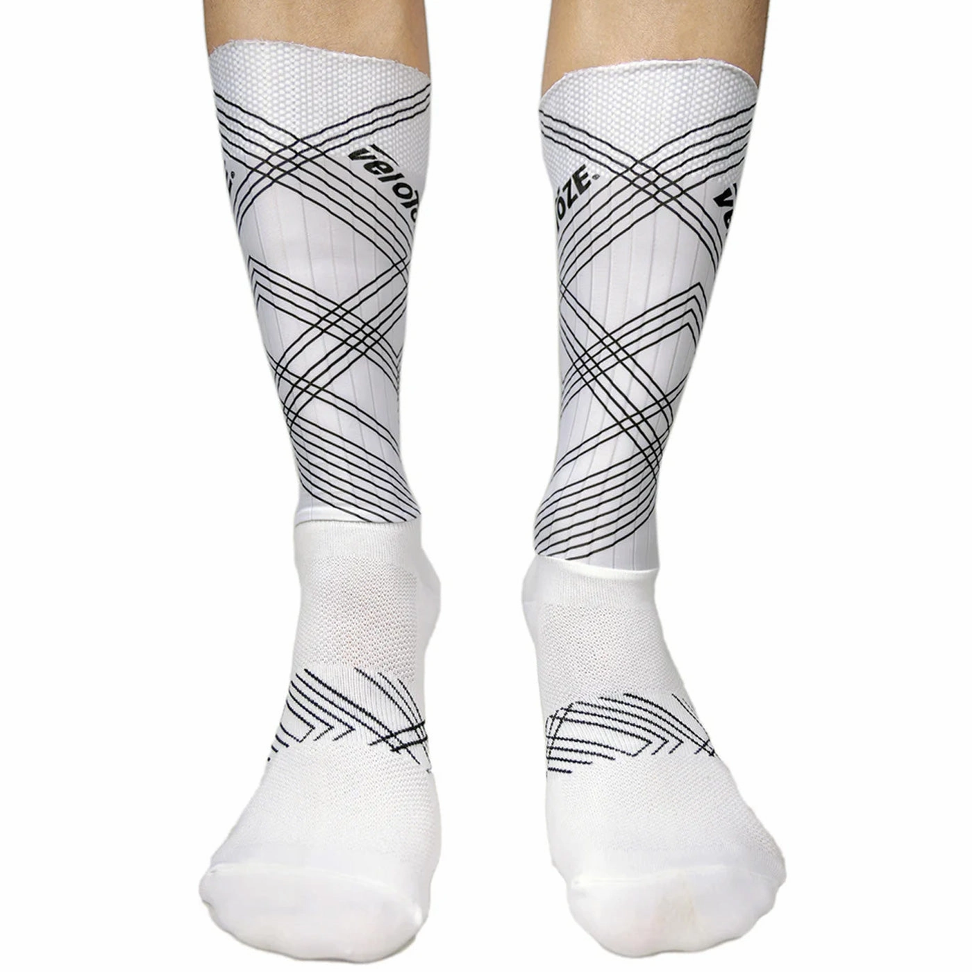 VeloToze Aero Extra Tall Socks - White 