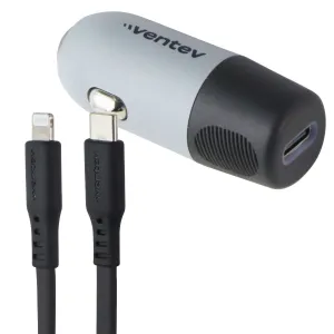 Ventev 20W Ultrafast Usb-C Car Charger W/ Lightning/Usb-C Cable (Cc20-Cl257361) Flash Sale Alert