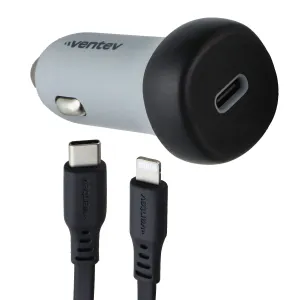 Online Exclusive Offer Ventev Usb-C Car Charger With Usb-C To Lightning 8-Pin Cable - Gray/Black
