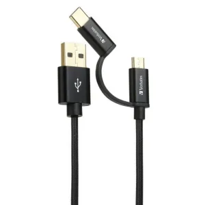 Verbatim 66045 Sync And Charge 2 In 1 Type C &Amp; Micro Usb Cable Hot Price Drop