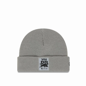 Hot Pick Sale Visa Cash App Racing Bulls Waffle Grey Short Cuff Knit Beanie Hat