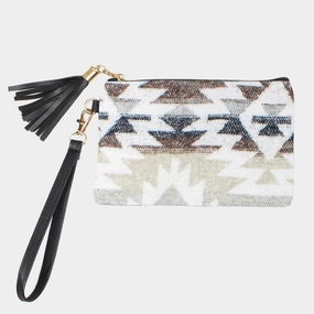 Instant Discount Western Print Wristlet Pouch Bag