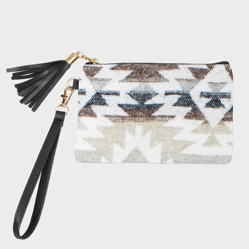 Instant Discount Western Print Wristlet Pouch Bag