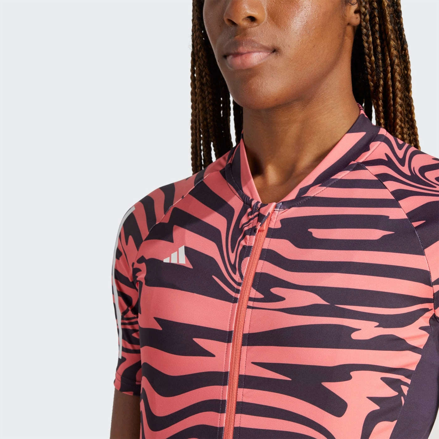 Women's Adidas Essentials 3-Stripes Fast zebra jersey - Pink