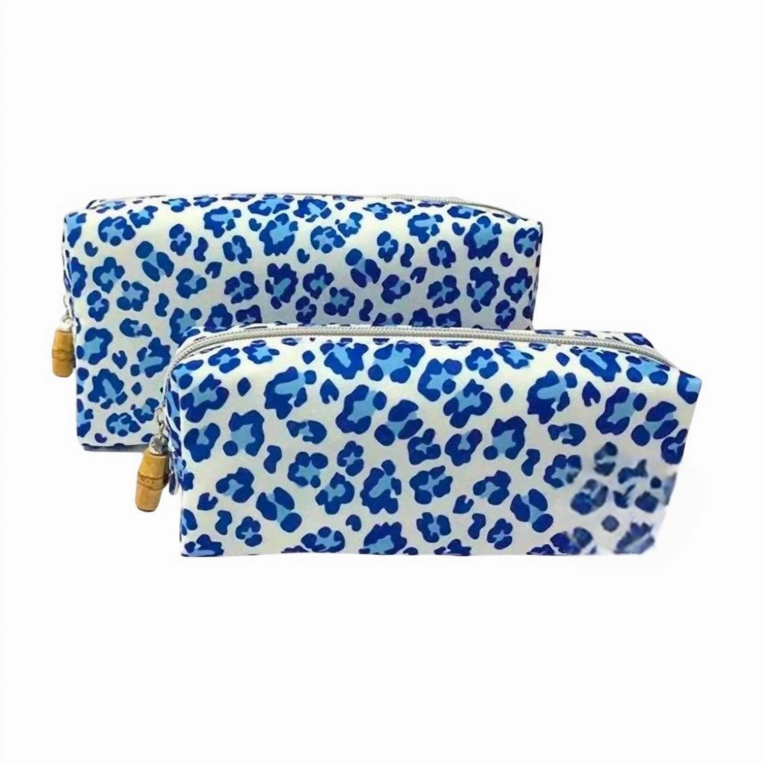 Shop Save Big Women'S Cosmetic Travel Bag In Blue Cheetah