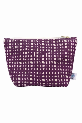 Women'S Ivy Cosmetic Bag In Italian Plum Big Hot Sale