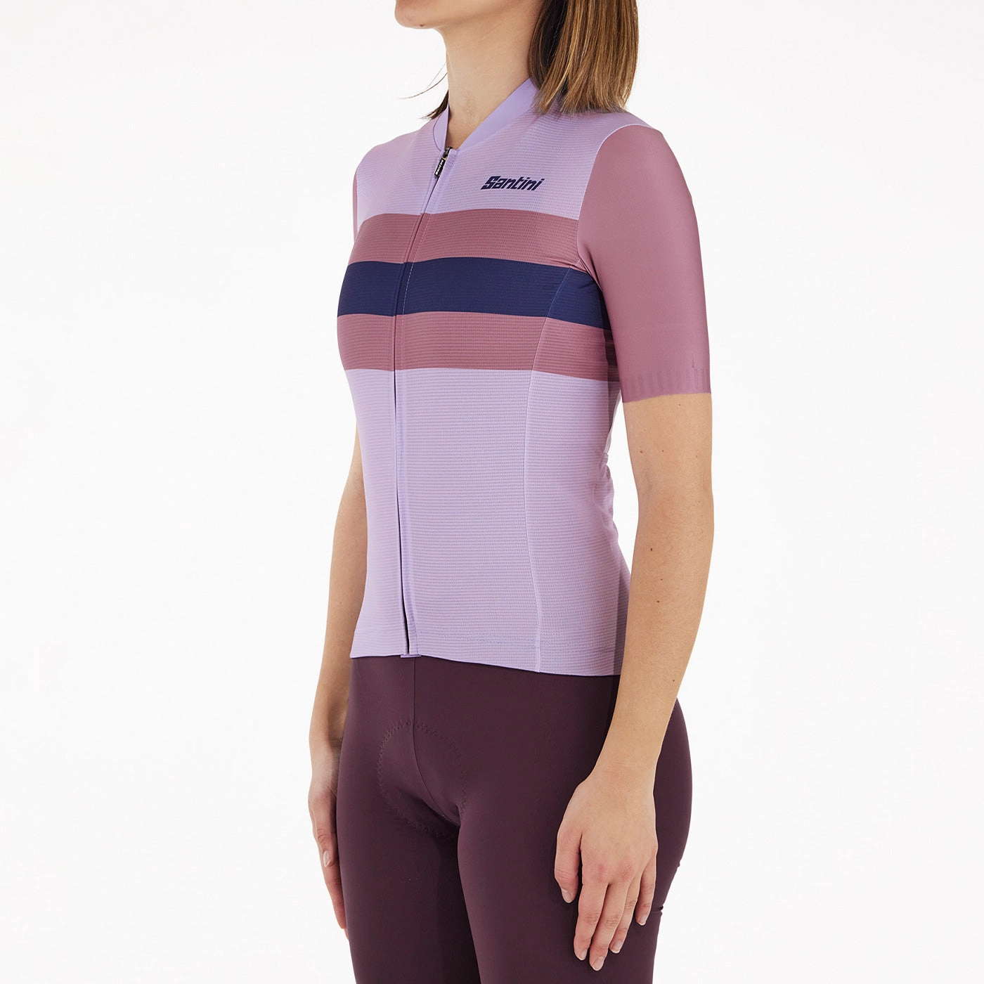 Women's jersey Santini Eco Sleek Bengal - Purple Pink