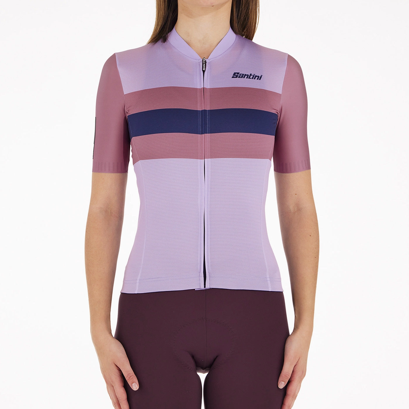 Women's jersey Santini Eco Sleek Bengal - Purple Pink