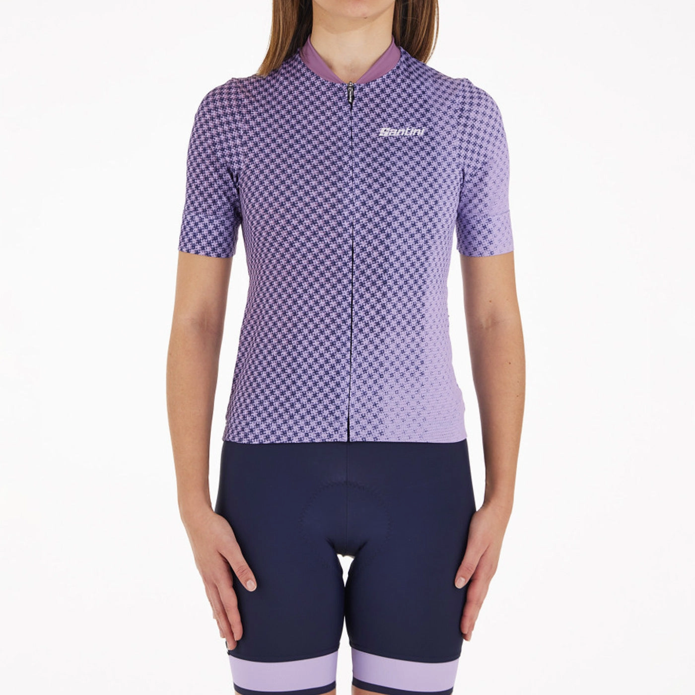 Women's jersey Santini Paws Shape - Purple