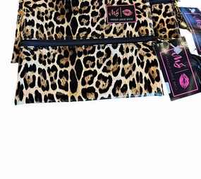 Women'S Makeup Bag In Patent Leopard Online Exclusive Savings
