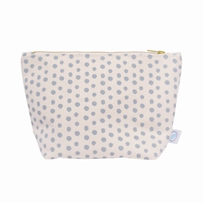 Surprise Discount Today Women'S Tiny Dots Cosmetic Bag In Beige/Steel Blue